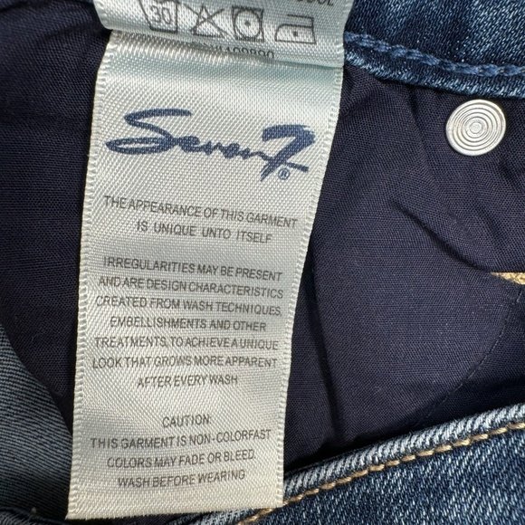 Seven 7 Hollywood Skinny Jeans Womens Size 8 Medium Blue Rainbow High Rise - Picture 7 of 14